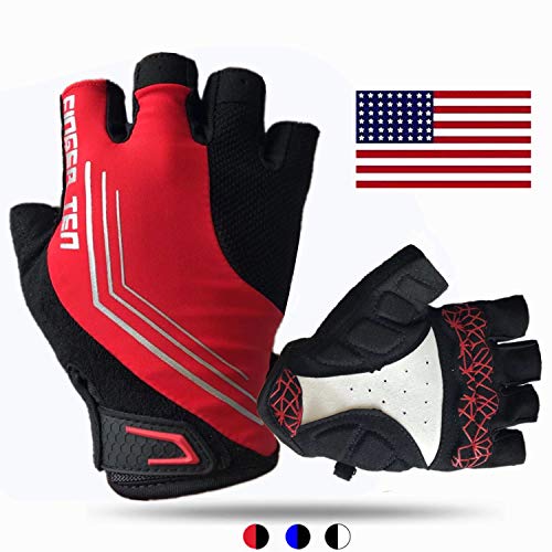 Cycling Gloves Men Women Half Finger Mountain Road Pack, Bike Bicycle Gel Paded