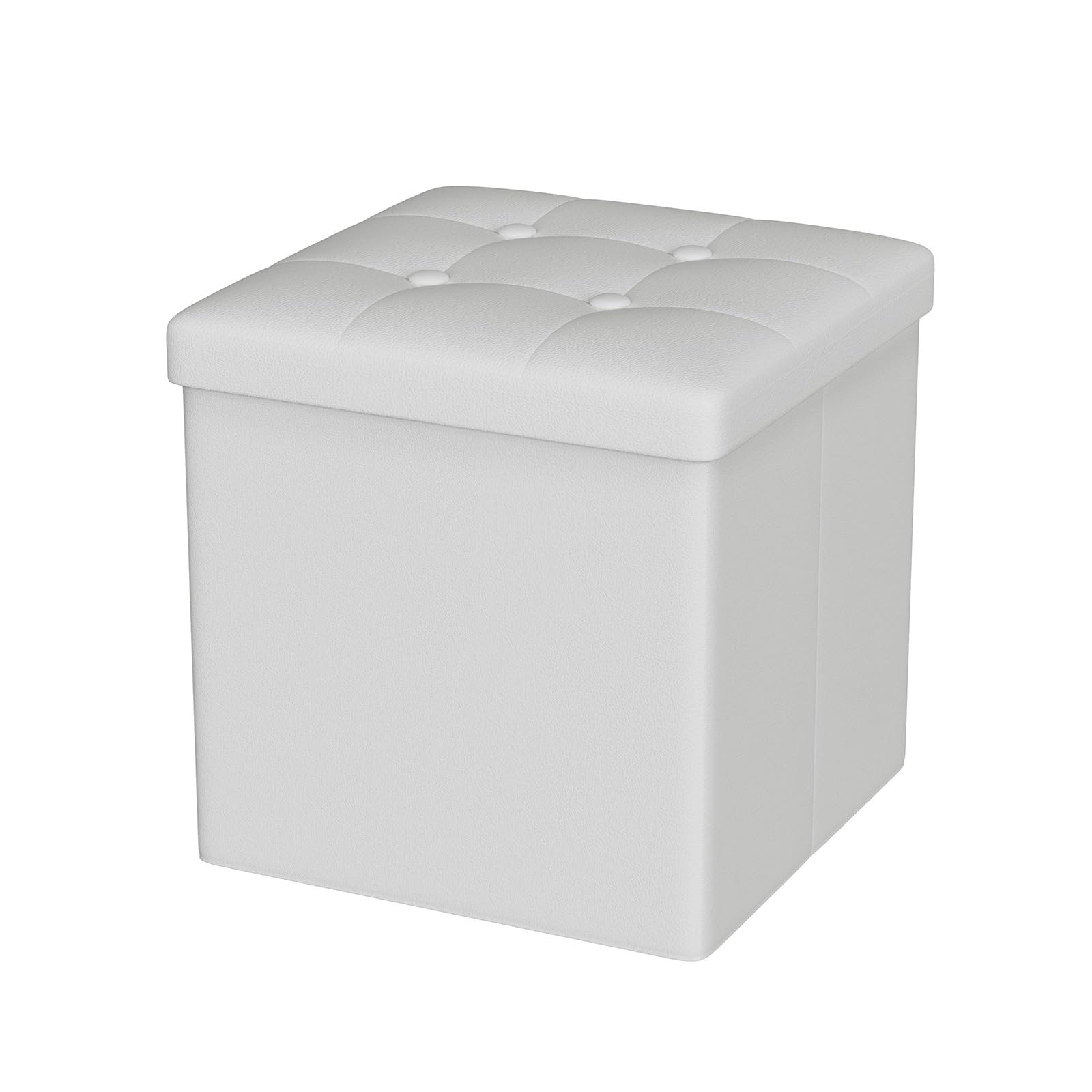 Sitzhocker Mit Stauraum | Klappbarer Sitzwürfel 30x30x30cm | Multifunktionaler Aufbewahrungshocker