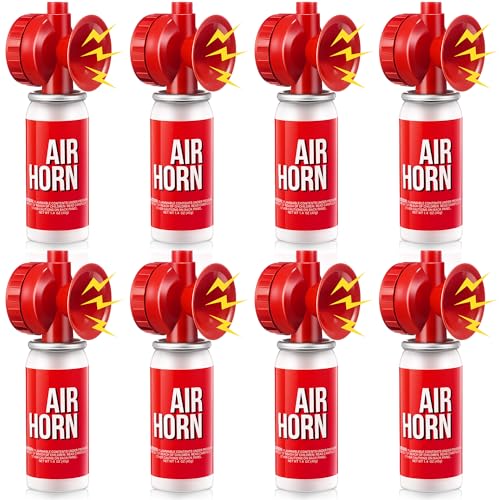 Saillong 8 Pack 1.4oz Boat Air Horn for Safety, Loud Marine Air Horns Can, Mini Small Blow Fog Bear Horn, Emergency Use for Sporting Events, Boat, Animal Alarm
