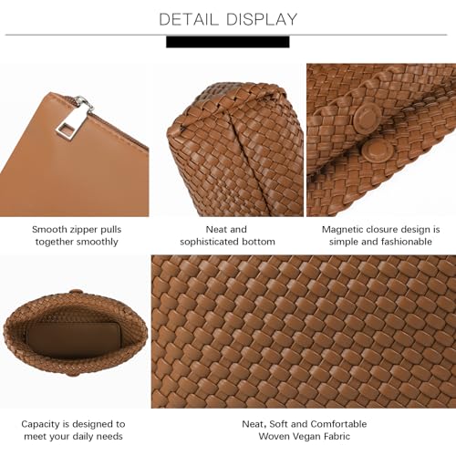 Image of Handbag and Purse for Women,Handmade Vegan Leather Summer Beach Travel Shoulder Bag | Travel-friendlyTote