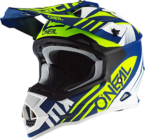 Oneal 2SRS Helmet SPYDE 2.0 Blue/White/Neon Yellow L (59/60cm) Casco, Adultos Unisex