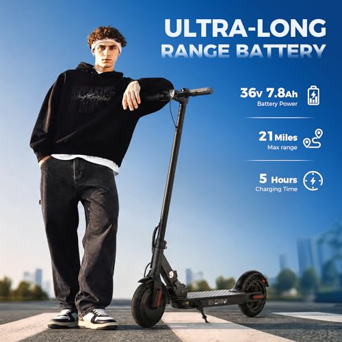 Image of Electric Scooter Adults, 1000W /500W Motor, 28 /21 Miles Max Range, 10'' /8.5 inch Tires All Terrain, 25 /21 MPH Top Speed, Lightweight Commuting E Scooter, Foldable for Adults Teens