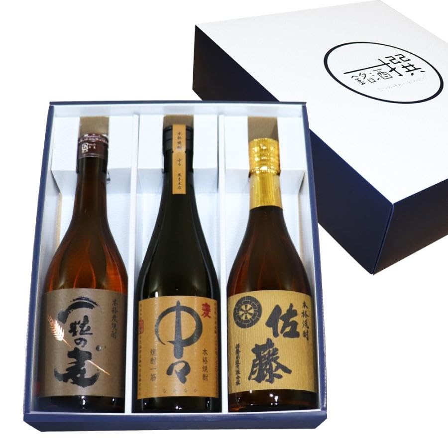 Amazon.co.jp: 有名 麦焼酎 飲み比べ 中々（麦） 一粒の麦 佐藤