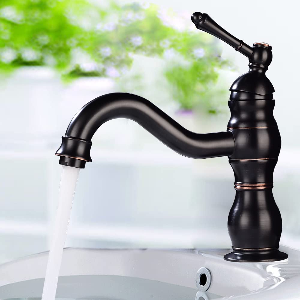 Wastafelkraan Badkamer Kraan Warm Koud Tap Antiek Messing