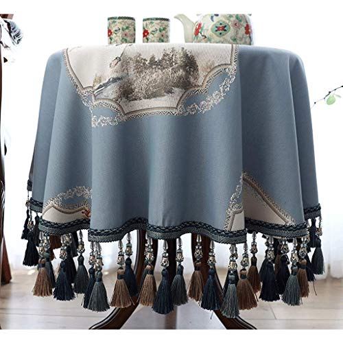 Nappe de table ronde anti-rayures style européen pour protéger grande table de maison 180 cm - 6