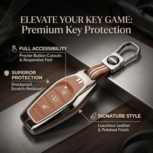 Image of Coll of Fest Premium Metal Brown Silicone Key Cover Compatible with Mahindra XUV 500 3-Button Smart Key Glow in the Dark