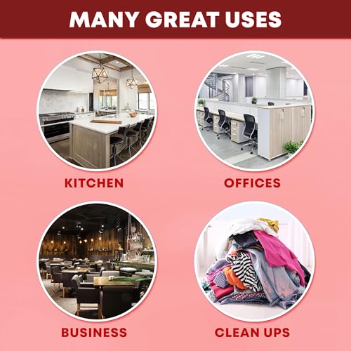 Image of Clear 6-10 Gallon Trash Bags - Bulk 1040 Count - 8 Gallon Garbage Bags on Roll - Unscented Waste Basket Liners, Office Trash Can Liners for Home, Bathroom, Commercial, Janitorial, Industrial Use