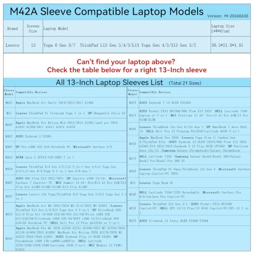 Image of Smatree M42A Hard Protective 13 inch Laptop Sleeve Case for Lenovo | Compatible for Lenovo Thinkpad L13 gen5 /4 /3, for Thinkpad L13 Yoga gen 4 /3, for Yoga 6 Gen 8 /7 (X8036)