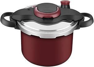 Panela de Pressão Rochedo Clipso Revestida Vermelha com Fechamento Externo e 4,5L de capacidade