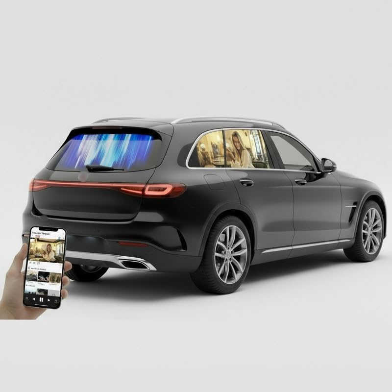 Image of Pranos Hologlass- Car Window Display System (Back Windshield, Media Player)