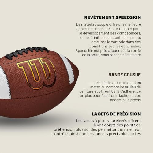 Ballon de football américain Wilson Speedskin - vue 5