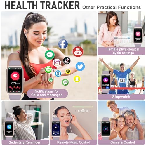 Image of Fitness Tracker with 24 /7 Heart Rate, Blood Oxygen, Sleep Tracker, Waterproof Fitness Watch, Activity Tracker with Step Tracker for Women Men