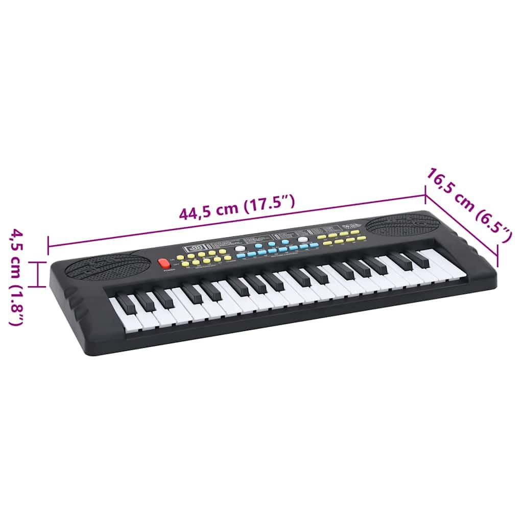 Pianoforte elettrico per bambini, con 37 tasti, microfono, USB e batteria, portatile, per principianti, insegnamento musicale, casa, palcoscenico e studio, regalo