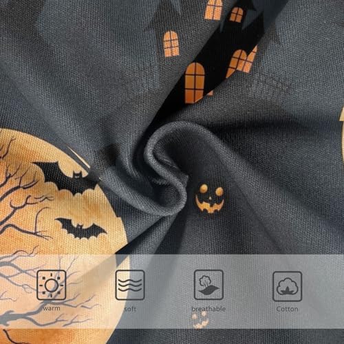 Toddler Briefs, Spooky Funny Halloween Orange Cotton Girls Underwear, 2T–8 Years3