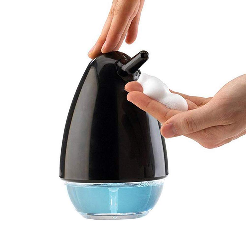 SMELIFE Hand Soap Dispenser-Foam Liquid Hand Soap Containers Foaming Soap Pump，Refillable Hand Sanitizer, Shampoo, Shower Gel Foam Bottle - 355ml/12oz Foam Control，Black
