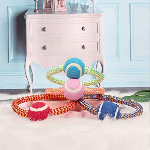 Brinquedo para cães de estimação - 4 peças de corda de algodão com bola para brincar, brinquedo durá