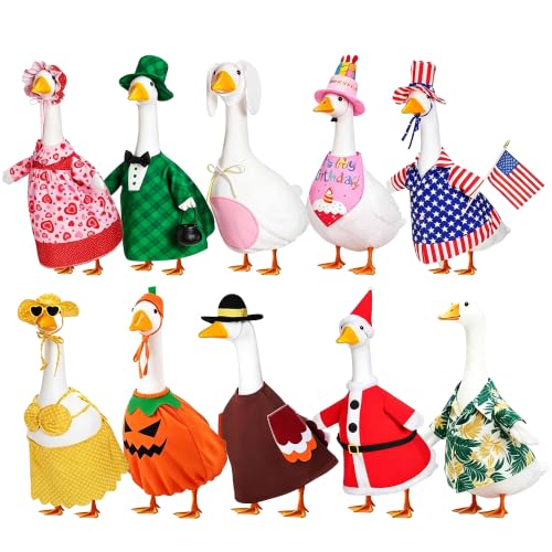 10 Set Porch Goose Outfits for 23 Inch Lawn Goose Holiday Costumes - image 1