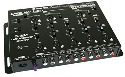 Car Stereo Five-way Electronic Crossover With Easy Plug-in Under Dash Remote Sub Woofer
