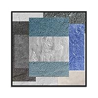 SIGNWIN Framed Canvas Wall Art Texture Painting Canvas Prints Home Artwork Decoration for Living Room,Bedroom - 16x16 inches