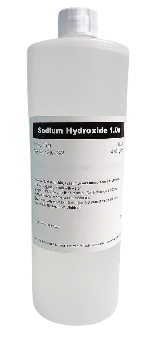 Sodium Hydroxide 1.0n Solution Food Grade, Wine Chemical 1000ml (32oz)