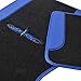 BDK Blue Combo Fresh Design Matching All Protective Seat Covers (2 Front 1 Bench) with Heavy Protection Sleek Graphic Auto Carpet Floor Mats (4 Set)