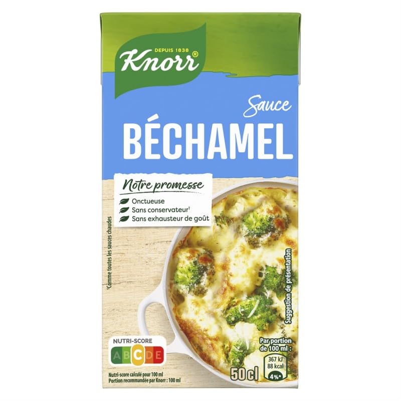 Sauce Béchamel Knorr 500ml lot de 4 pour pâtes et riz