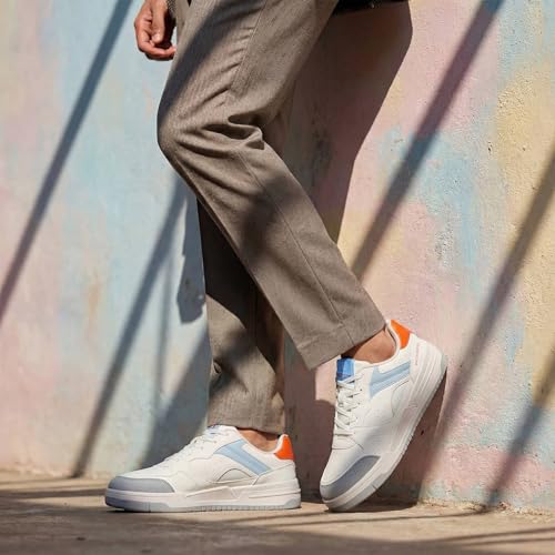Image of Bacca Bucci Matrix Men's Low-Top Court Sneakers | Lace-Up Casual Streetwear Shoes with Textured Toe Guard
