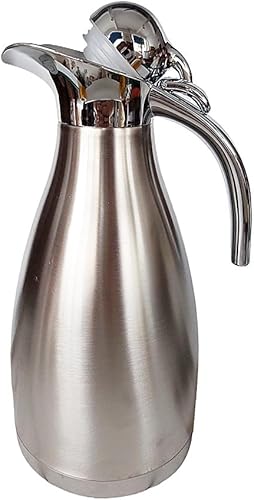 Jarra térmica grande de acero inoxidable de 68 onzas para mantener el dispensador de bebidas frías o calientes, doble pared aislada al vacío para