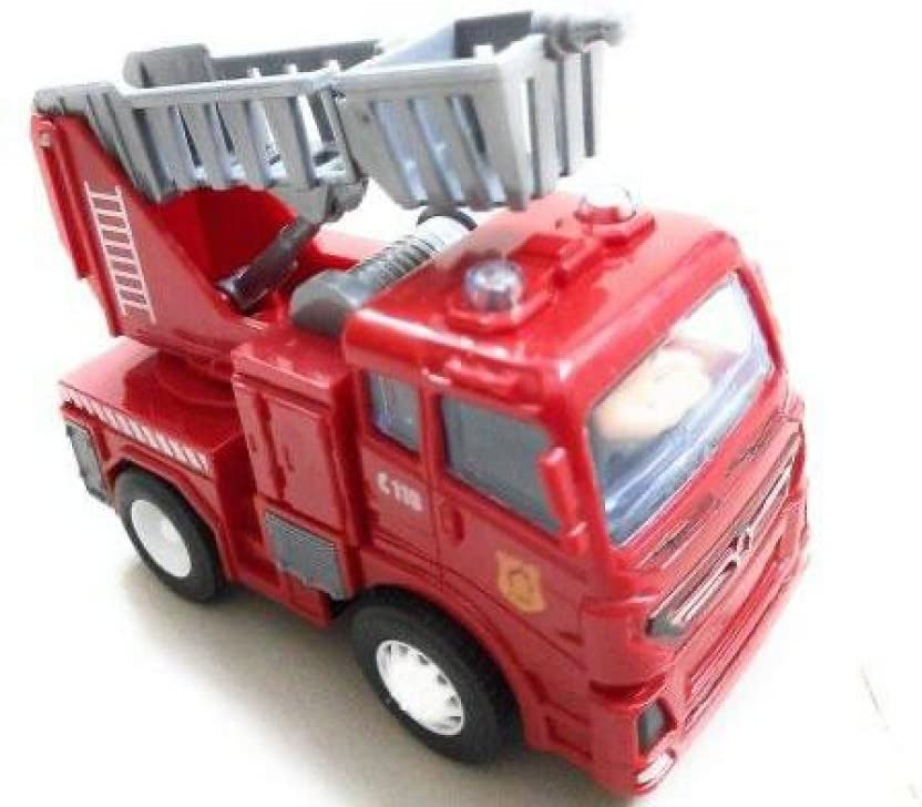 Buy USCATALOG Friction Powered Fire & Rescue Ladder Engine Toy Truck
