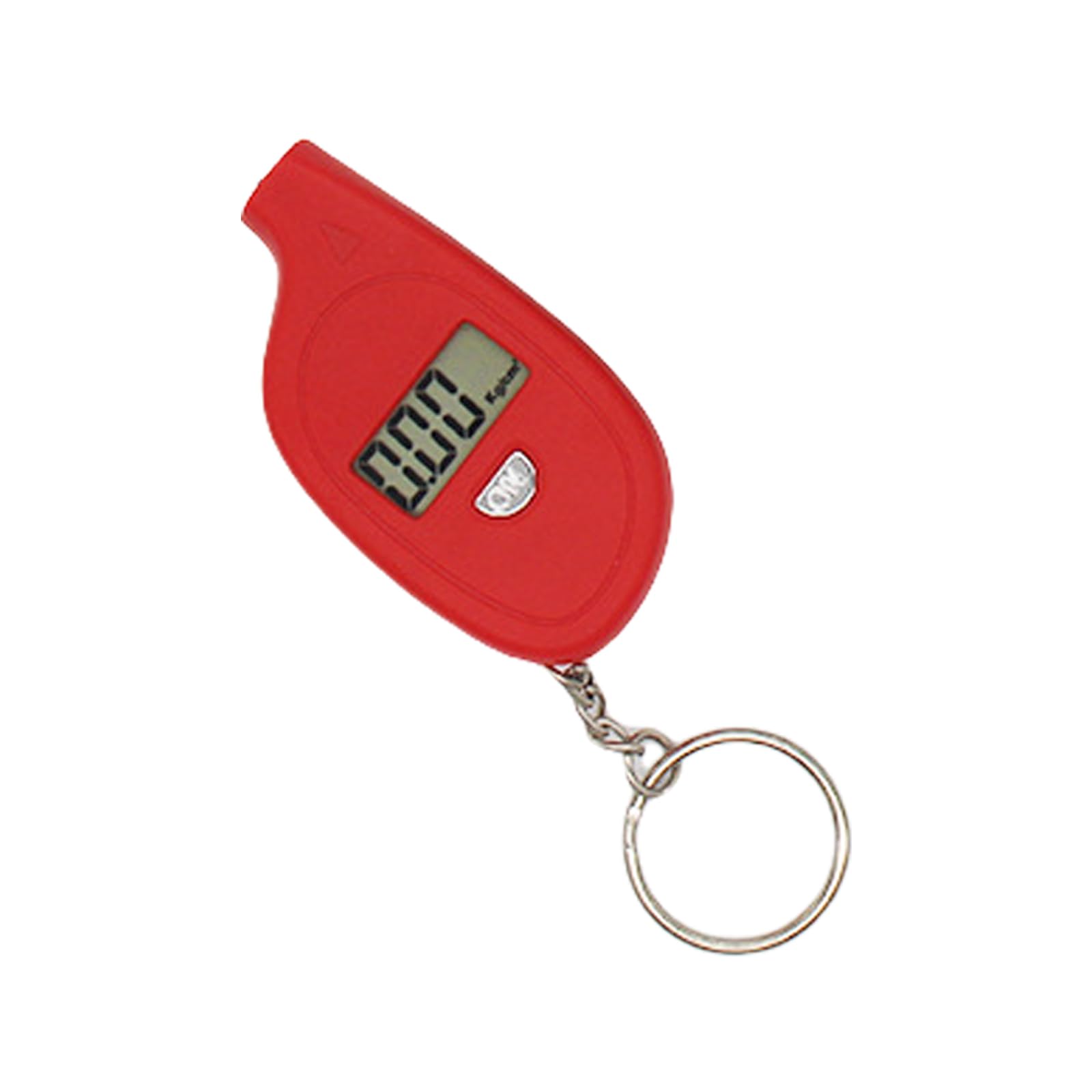 Tsophreniq Red Efficient Tire Gauge Air Pressure Tester Measuring Keychain Suitable For All Vehicles With Durability Abs Construction Keychain Tire Pressure Monitors