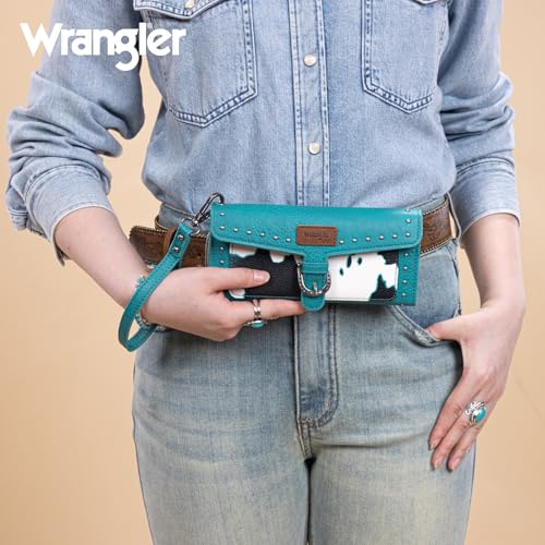 Montana West X Wrangler Womens Wallet Western Wristlet for Women Large Rfid Wallet With Detachable Credit Card Holder2