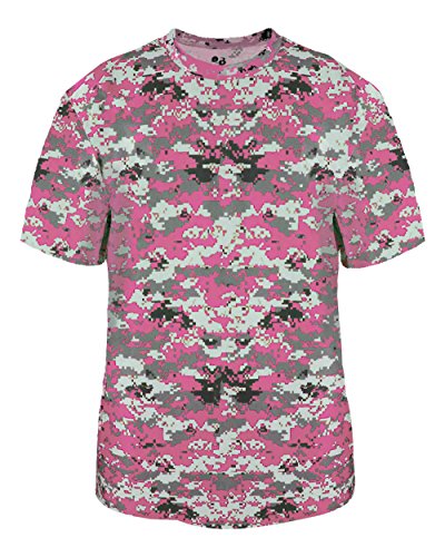 Badger Sport Adult 2XL Pink Digi-Camo Moisture Wicking Jersey Uniform Shirt