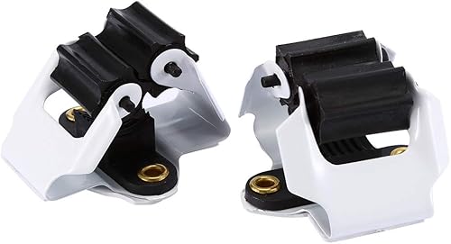 Miniatura 8 de Ejoyous 10 soportes adhesivos de montaje en pared resistentes para escobas, organizador de herramientas, blanco y negro, 2.0 in x 1.4 in