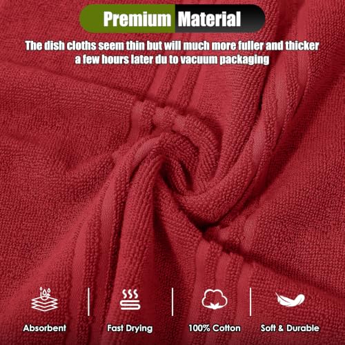 Silicone Oven Mitts and Pot Holders with Kitchen Towels and Dishcloths Sets, Baking Gloves Hot Pads 500°F Heat Resistant with Non-Slip Grip Surface, Mitts Set Includes 4 Kitchen Towels/4 Dish Towels - image 5