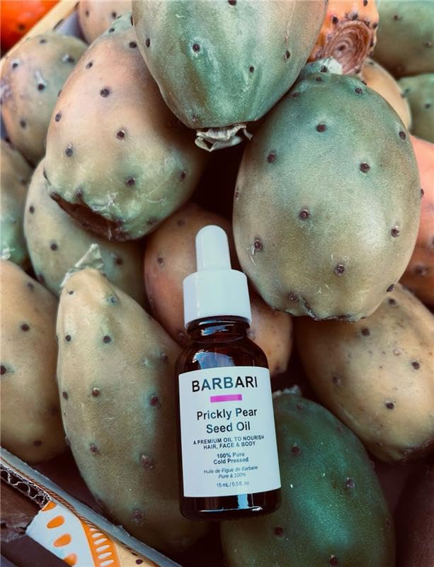 BARBARI Prickly Pear Oil 15ml– Hydrating & Revitalizing Face, Hair & Body | Luxury Generally Used on Face, Supports Skin Elasticity & Radiance, Multi-Purpose (Pack of 1)