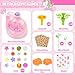 cosone Crafts Kits for Kids Ages 4-8, DIY Fabric Flower Bouquet Kit for 5 6 7 8 Year Girls Unicorn Flower Press Toys Educational Toy Preschool Birthday Gifts for Girls Handmade Activity Set - Pink