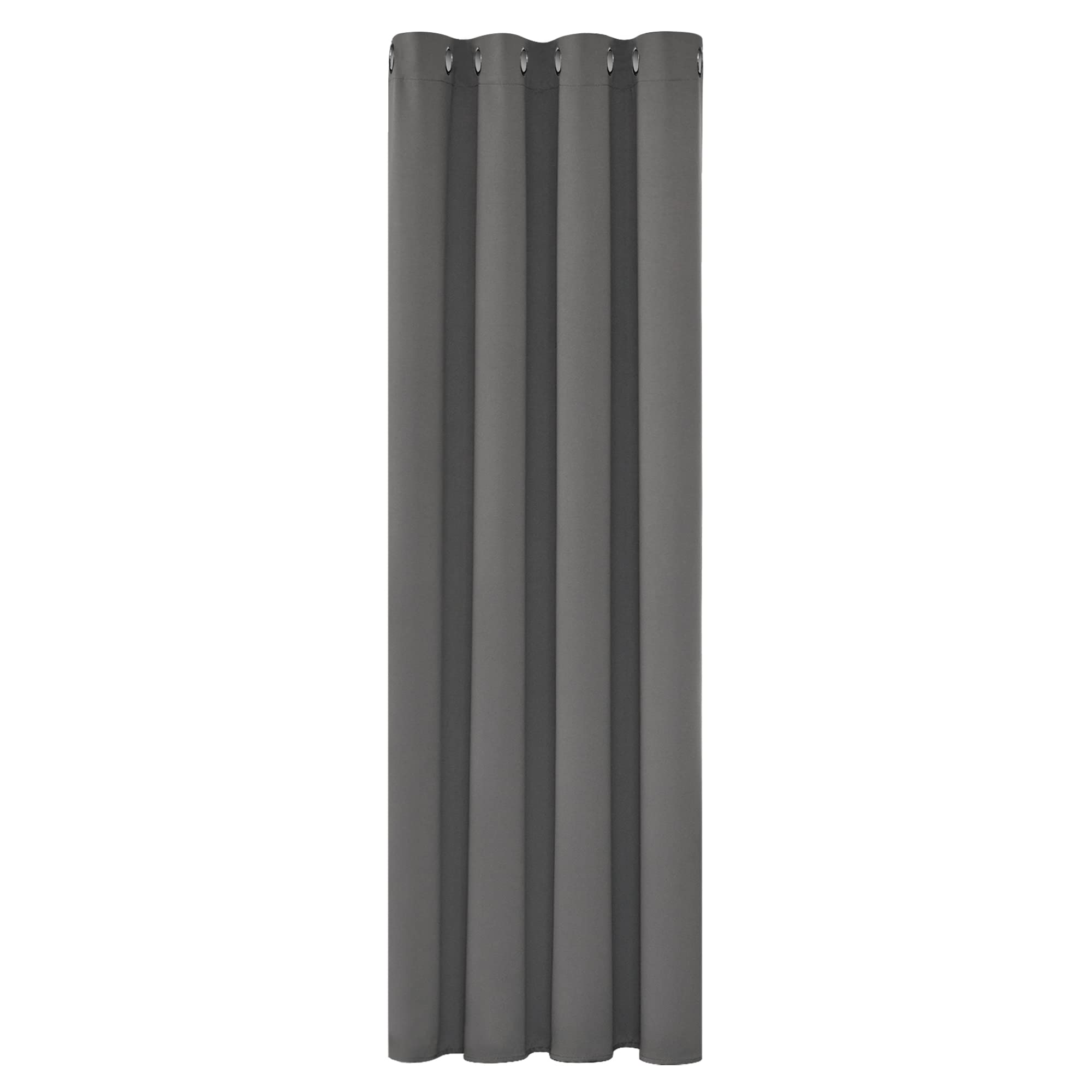 Deconovo Verdunklungsvorhänge mit Ösen Blickdichte Gardinen Blickdicht Dicke Thermogardine Kälteschutz warm Hitzeschutz, 160x132 cm(HöhexBreite), Hellgrau, 1 Stück