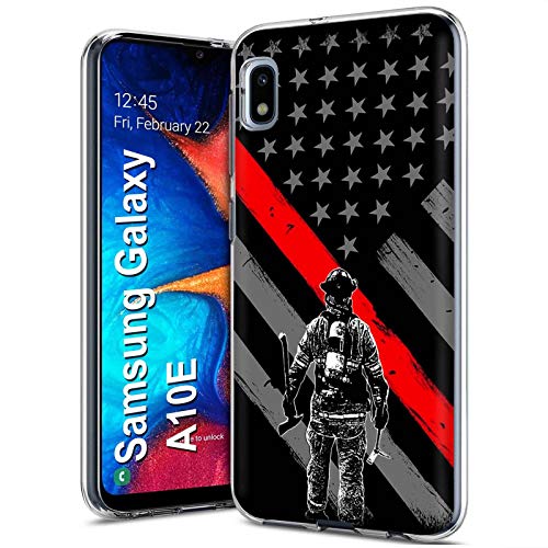 NakedShield Clear Flex Gel Phone Case Compatible for Samsung Galaxy A10E,SM-A102U,Fire Fighter Red Line Print,Light Weight, Unbreakable, Flexible, Surround Edge Protection,Designed in USA NakedShield Clear Flex Gel Phone Case Compatible for Samsung Galaxy A10E,SM-A102U,Fire Fighter Red Line Print,Light Weight, Unbreakable, Flexible, Surround Edge Protection,Designed in USA