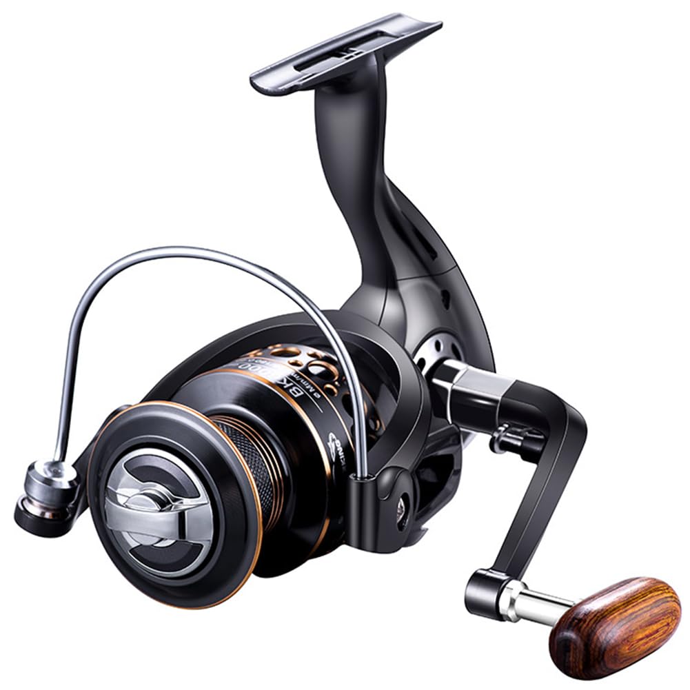 Spinning Fishing Reels for Saltwater Freshwater, 2000 4000 5000 Series, Left/Right Interchangeable, 5.2:1 Gear Ratio 13 Bearings for Bass Pike Fishing, Light and Smooth