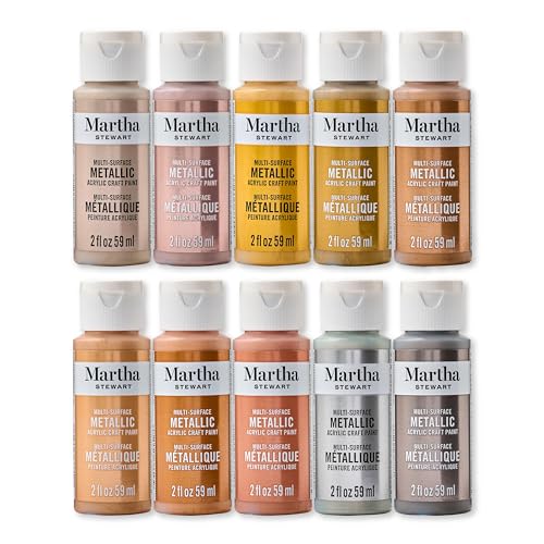 Martha Stewart, Multi-Surface Specialty 10 pc Paint Set, Mixed Metals
