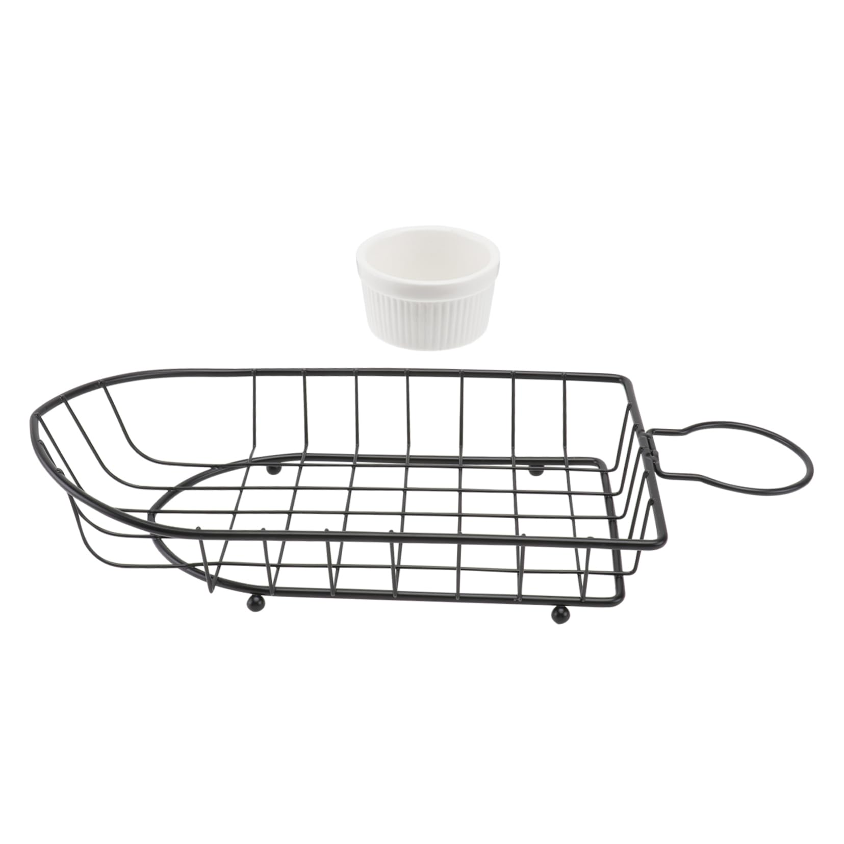 Mikinona 1Set Boat Shape Snack Holder Mesh Food Stand for French Fries Appetizer Serving Rack for Parties Outdoor Events and Restaurants Material Convenient Food