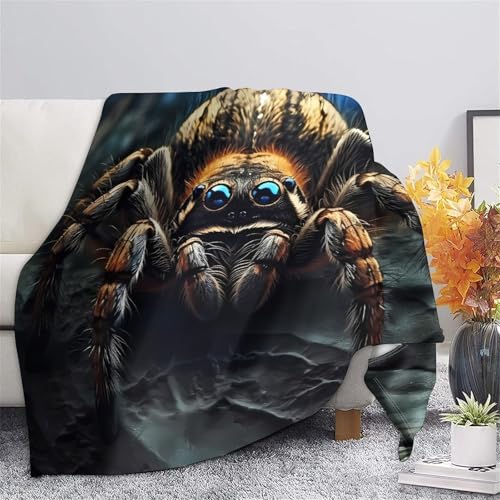 Cadeau anniversaire original couverture jumping spider plaid pour collègue