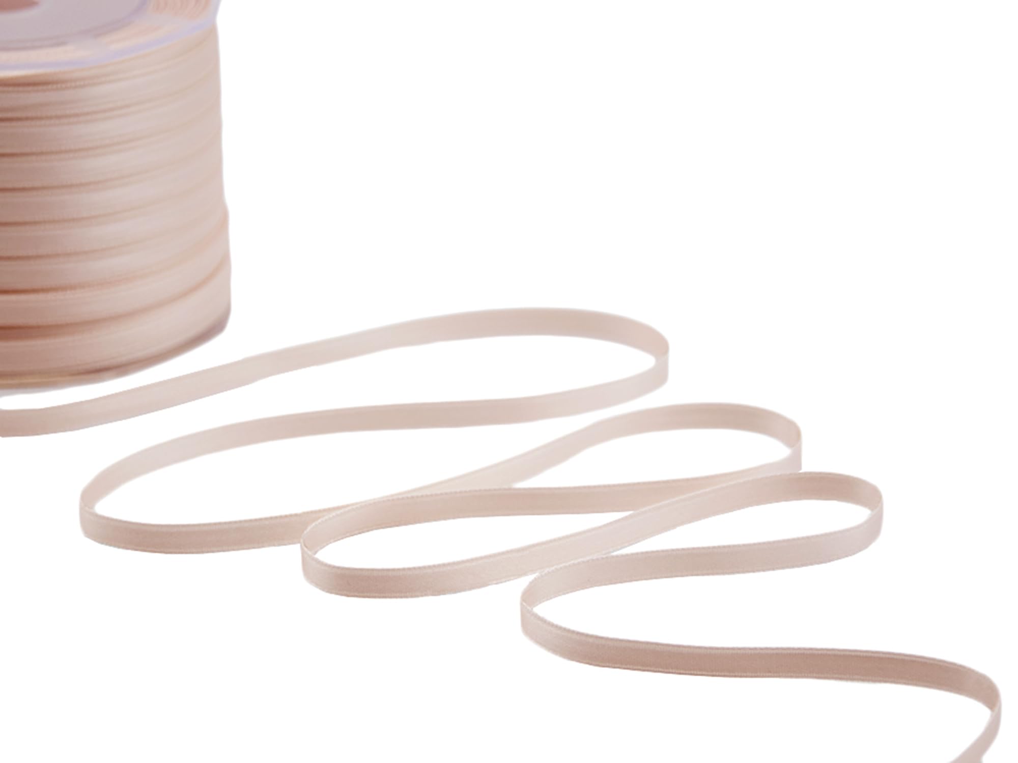 Furlanis - Double Satin Ribbon, Decoration, Gift, Christmas Packing, Wedding, Party, Made in Italy - Powder Pink, 6 mm x 100 m