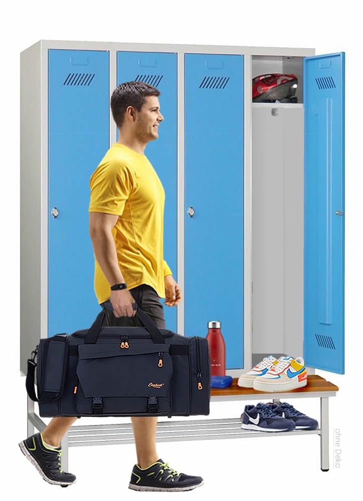 Elephant Sporttasche Reisetasche Saunatasche Herren Damen aus Plane Tour 68 cm mit Yogamatte-Halterung Bag Sport Fitness Sauna Tasche Gymbag sehr groß 1306 XL + Trinkflasche