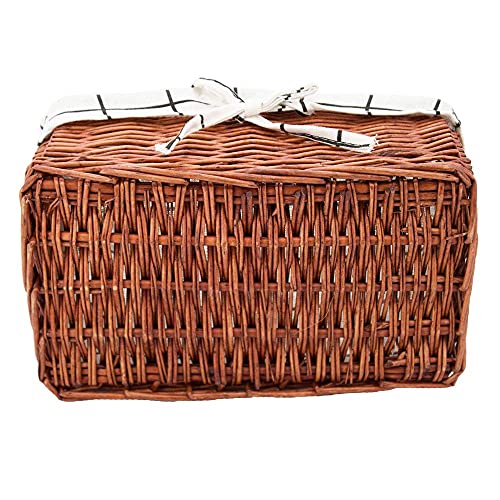 Wicker Storage Basket, Rectangular Storage Basket，Natural And Decorative, Arts And Crafts. (Brown) #TOP7