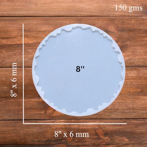 Image of R H Lifestyle Silicone Mould for Resin Art - 8 Inch Round Coaster Epoxy Casting Tray Photo Frame Mold