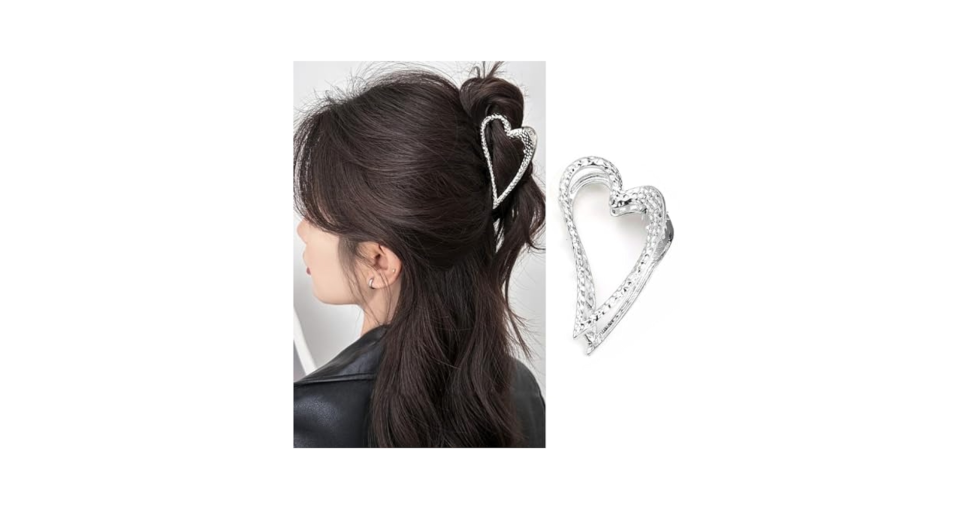 Amazon.co.jp: ALTITAB ハートヘアクリップ メタル