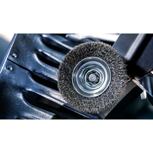Bosch 1x PRO Steel Longlife Kegelbürste, gezopfter Draht für kleine Winkelschleifer und M14-Gewinde (für Stahl, Ø 100 mm, Professional Zubehör Kleiner Winkelschleifer)