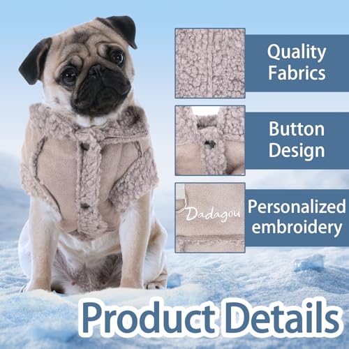 Welpen Kleidung mit D Ring, Fleece Kaltes Wetter Hunde Kleidung, Fleece Hundejacke Mantel, Flee-ce Hundemantel Winter Warme, Hundemantel Flee-ce mit D Ringen, Hundejacke Mantel, für Kleiner Hund