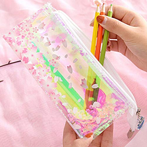 Preisvergleich Produktbild Wohnen Haushaltszubehör Küche Einhorn Transparente Pailletten Kosmetiktasche Frauen Laser Cool Make-Up Tasche Tasche Super Shiny Laser Pvc Glitter Handtasche Pencil Case